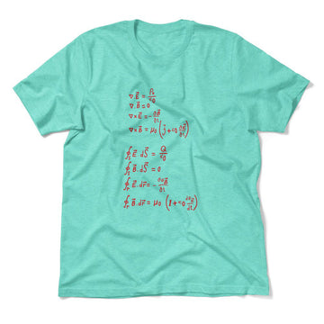 Physics Formula Men/Unisex T-Shirt in Heather Sea Green color